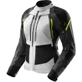 Rebelhorn Hardy 3.0 wasserdichte Damen Motorrad Textiljacke, schwarz/grau/gelb, M