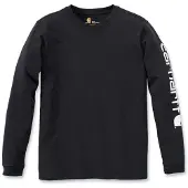 Carhartt Loose Fit Heavyweight Long-sleeve Logo Sleeve Graphic T-shirt black (001) XS REG