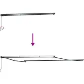 vidaXL Ausziehbare Markise Mehrfarbig 450 x 350 cm