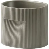 Muuto Blumentopf Ridge Dark Taupe 15 cm