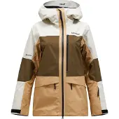 Peak Performance - Skijacke aus GORE-TEX - W Gravity Gore-Tex 3L Jacket Sierra Sand Meadow Moss für Damen - Größe S - Braun