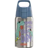 SIGG Trinkflasche Shield one "Great Day" Ø 7.3 cm 0.5 ml silber mit Motiv