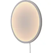 Muuto Calm Wandleuchte Ø50 Touch Dim White/Grey - , dimmbar, Grau, für Wohnzimmer, Aluminium