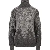 Dale of Norway - Alpaka-Pullover - Falun Alpa W Sweater Darkcharcoal Lightcharcoal für Damen aus Wolle - Größe M - Grau