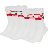 Nike Unisex 6er Pack Sportsocken - Everyday Essential Stripe, einfarbig