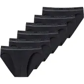 Schiesser Slip UNCOVER BY "Slip 6er Pack", Herren, Gr. XL, schwarz, Obermaterial: 95% Baumwolle CO. 5% Elasthan EL., Unterhosen Slip