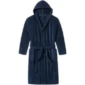 Schiesser Bademantel Herren 128546 Essentials Navy-S