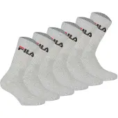 FILA Unisex Socken, 6er Pack - Crew Socks, Frottee, Tennis, Sport (2x 3 Paar)