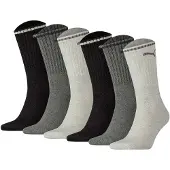 Puma Unisex Sport-Socken, 6er Pack - Sport Crew Stripe, Tennissocken, Streifen
