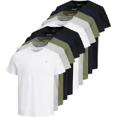 Jack & Jones JACK&JONES Herren T-Shirt, 10er Pack - JORJXJ, T-Shirt, kurzarm, Rundhals, Baumwolle, Logo, einfarbig
