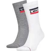 Levi's Unisex 6er Pack Sportsocken - Regular Cut SPRTWR, Logo, einfarbig