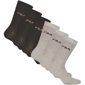 FILA Kurzsocken "Socken 6er Pack", Damen, Gr. 39-42, schwarz (schwarz, grau), Obermaterial: 80% Baumwolle CO. 18% Polyester PES. 2% Elasthan EL., Socken Kurzsocken