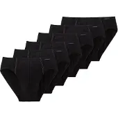 Schiesser Slip "Slip 6er Pack", Herren, Gr. XL, schwarz, Obermaterial: 95% Baumwolle CO. 5% Elasthan EL., Unterhosen Slip