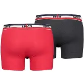 Levi's Herren Boxershorts, 2er Pack - Sportswear Boxer Brief Organic, Logobund