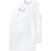 Schiesser Herren Unterhemden, 2er Pack - "Essentials", Muscleshirt, Rundhals, Baumwolle