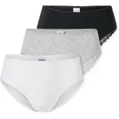Schiesser Damen Brazilian-Slips, 3er Pack - 3Pack Brazilian, Stretch Cotton, uni