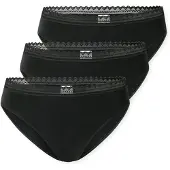 Schiesser Damen Rio-Slips, 3er Pack - 3Pack Rio Slip, Stretch Cotton, uni