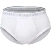 Bugatti Boxershorts "Slip 3er Pack", Herren, Gr. XXL, bunt (weiß, schwarz, blau), Obermaterial: 100% Baumwolle CO., Unterhosen Boxershorts