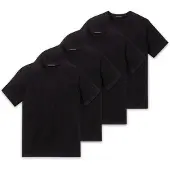 Schiesser T-Shirt "T-Shirt American T-Shirt 4er Pack", Herren, Gr. 3XL, schwarz, Obermaterial: 100% Baumwolle CO., Shirts T-Shirt