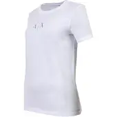 Armani Exchange für Damen. XW001459AF10356U0002 T-shirt Logo Glänzend weiß (XS), Lässig, Baumwolle, Kurzarm