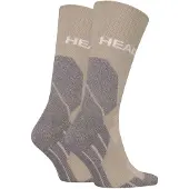 Head Kurzsocken "Socken Hiking All Climates Crew 2P 2er Pack", Damen, Gr. 43-46, braun (taupe), Obermaterial: 72% Baumwolle CO. 20% Polyester PES. 6% Polyamid PA. 2% Elasthan EL., Socken Kurzsocken