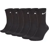Nike Unisex 6er Pack Sportsocken - Everyday, Cotton Cushioned Crew, einfarbig