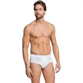 Schiesser Herren Slips 4er Pack - Doppelripp, Sportslip, Cotton Essentials