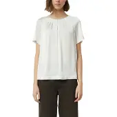 Comma Shirtbluse Sommer-Bluse mit gerafftem Kragen und Cut-out