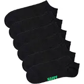Happy socks Unisex Sneaker-Socken, 6er Pack - Solid Socks Low, Baumwollmischung, einfarbig