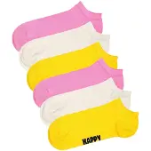 Happy socks Unisex Sneaker-Socken, 6er Pack - Solid Socks Low, Baumwollmischung, einfarbig