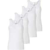 Schiesser Unterhemd "Unterhemd 4er Pack", Damen, Gr. XXL, N-Gr, weiß, Obermaterial: 95% Baumwolle CO. 5% Elasthan EL., Unterhemden Unterhemd