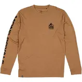 Mons Royale - T-shirt à manches longues en laine de mérinos - Icon M Merino Classic Long Sleeve Toffee für Herren - Größe M - Braun