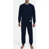 Tom Tailor Schlafanzug "Rhodos" 2 tlg. Langarm, lange Hose, Rundhalsausschnitt, basic, Baumwollmix