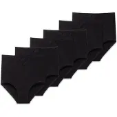 Schiesser Slip "Slip Cotton Essentials 6P 6er Pack", Damen, Gr. 3XL, schwarz, Obermaterial: 100% Baumwolle CO., Unterhosen Slip