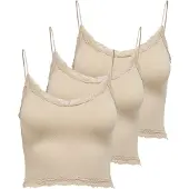 ONLY Onlvicky Lace Seamless Cropped Top 3p