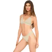 ONLY Slip "Slip ONLCHLOE LACE BRAZIL 6P 6er Pack", Damen, Gr. XS, beige, Obermaterial: 90% Polyamid PA. 10% Elasthan EL., Unterhosen Slip