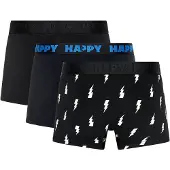 Happy socks Boxershorts Herren Black (3er-Pack)-XL