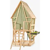 Exit Yuki 550 Spielhaus, mit Rutsche & Spielküche & Sandkasten, Spielhaus für Draußen, Kinder