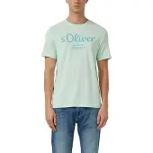 s.Oliver Herren T-Shirt - Basic, Logoprint, Rundhals, Baumwolle