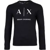 Armani Exchange Longsleeve "Longsleeve T-SHIRT 1er Pack", Herren, Gr. L, blau (dunkelblau), Obermaterial: 100% Baumwolle CO., Shirts Longsleeve