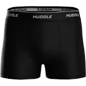 Huddle Herren Boxershorts, 3er Pack - Baumwollmischung, Logobund, einfarbig