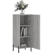 vidaXL Sideboard Grau Sonoma 34,5x34x90 cm Holzwerkstoff