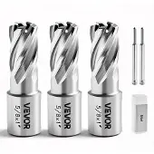 Vevor HSS-Kernbohrer Weldon-Schaft 5-tlg. Magnetbohrer 15,9 mm Schnittdurchmesser