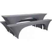 Beautissu BIERTISCHHUSSE Victoria 70cm Stretch Anthrazit (3tlg)