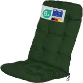 Beautissu 8er Set Hochlehner Auflagen Flair HL, 120x50x8cm, Dunkelgrün