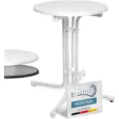 Beautissu Bistroni Bistrotisch ø60xH70cm Weiß