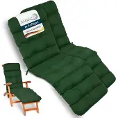 Beautissu 2X Bequeme Liegenauflage Deckchair, 200x50x8 cm, Grün