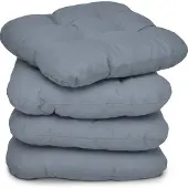 Beautissu STUHLKISSEN Lisa 40/40/8 cm Grau 4tlg