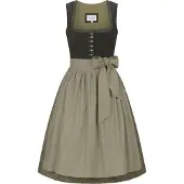 Nübler Dirndl NÜBLER "Dirndl midi Feli", Damen, Gr. 32, EURO, grün, Obermaterial: 100% Polyamid PA., Kleider Dirndl