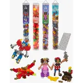 Plus plus Plus-Plus Bausatz mit Bodenplatte & Röhre Coole Figuren 4x100 Teile